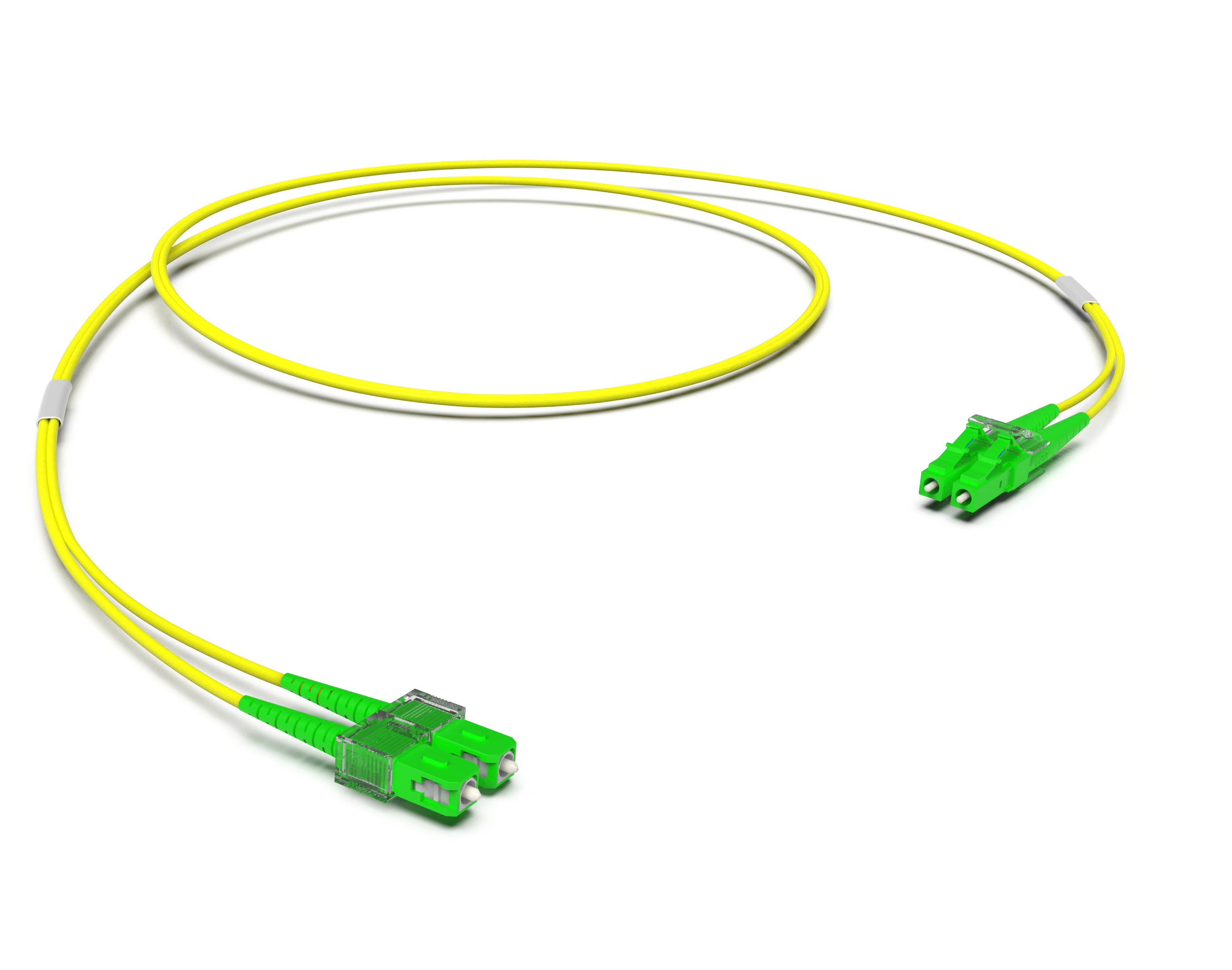 Оптический патчкорд SC-APC/LC-APC Duplex, 09/125 OS2, тип F, LSZH