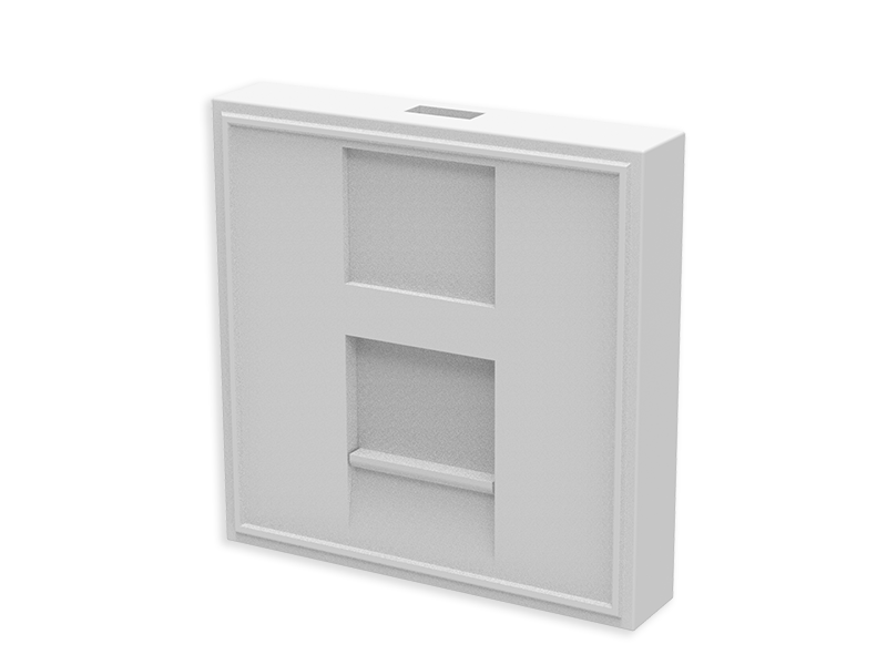 Прямая лицевая панель 45x45 мм